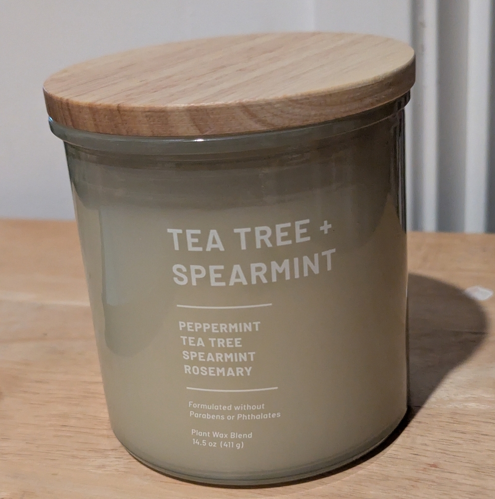 Threshold Tea Tree Spearmint Scented Candle Plant Wax Blend